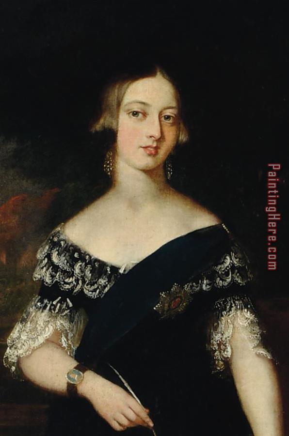 English School Portrait Of The Young Queen Victoria